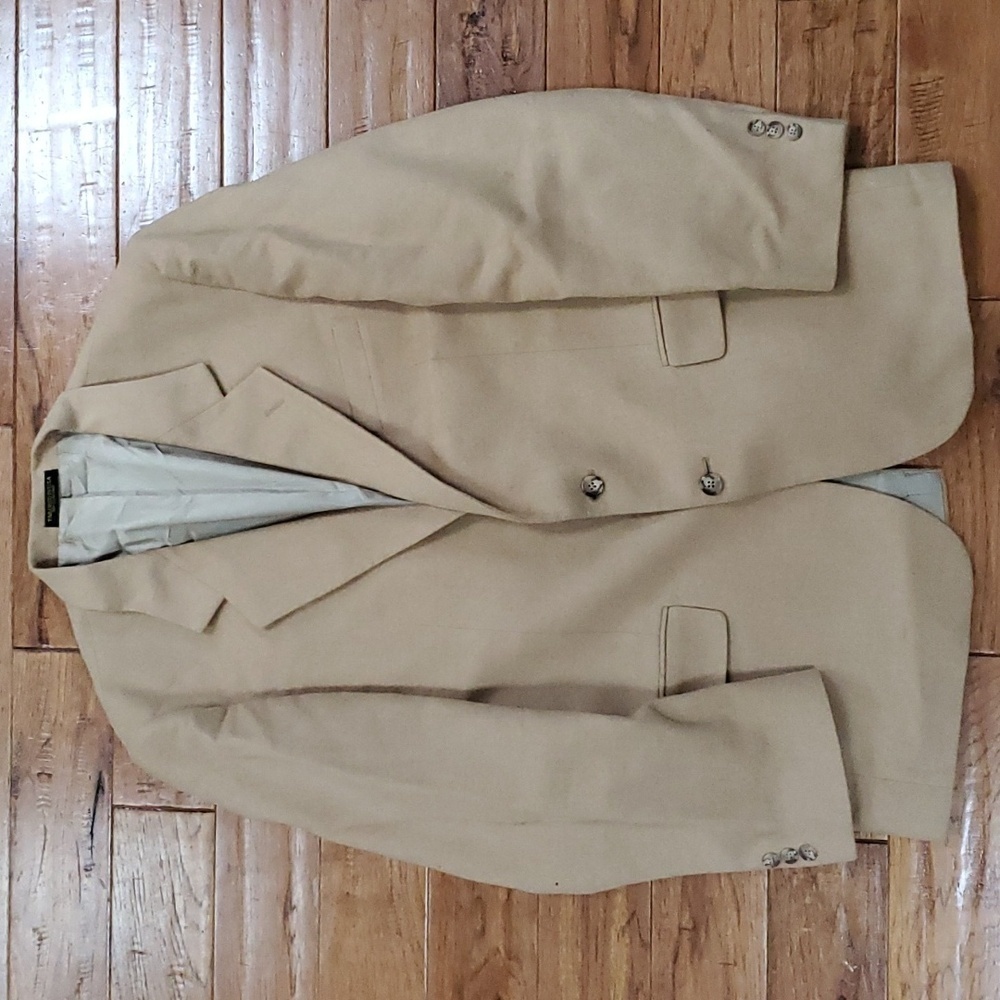 Kanaster's For Men Tan Wool Blazer